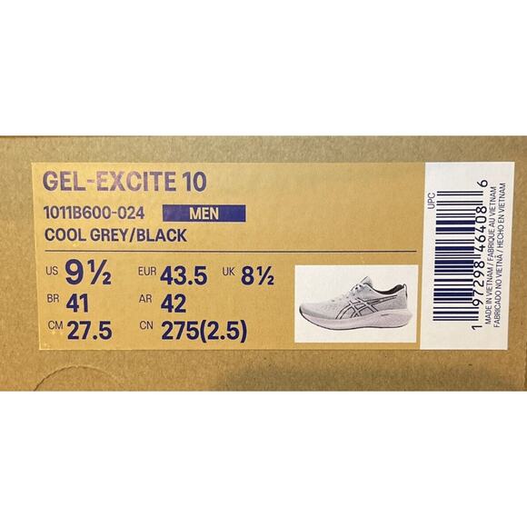 ASICS Gel Excite Cool Grey Long Distance Running Shoes Mens Size 9.5 New in Box - Picture 10 of 13